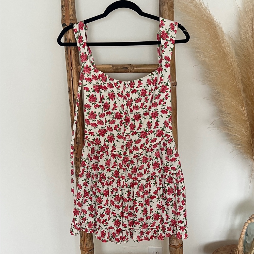 Wild Fable Red and White Floral romper